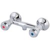 Two-handle shower mixer, outlet 1/2" plastic tap...