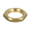 Lock nut 1/2" IT with hexagon brass bright