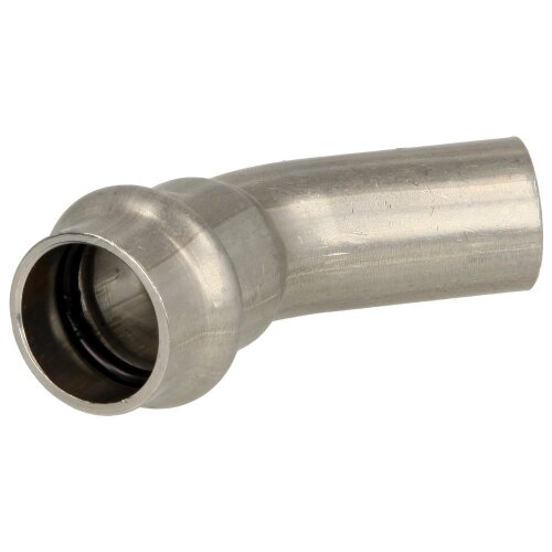 Stainless steel press fitting elbow 45° 42 mm F/M with V-contour