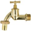 Draw-off tap 3/4" brightly polished with hose screw...