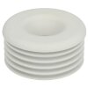 Rubber flush pipe connector white, without escutcheon
